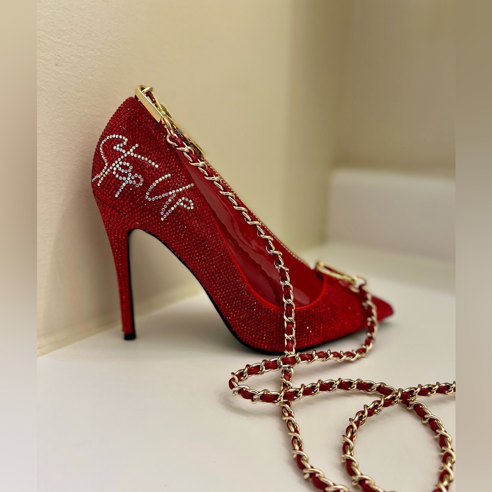 Small Sparkly High Heel Purse